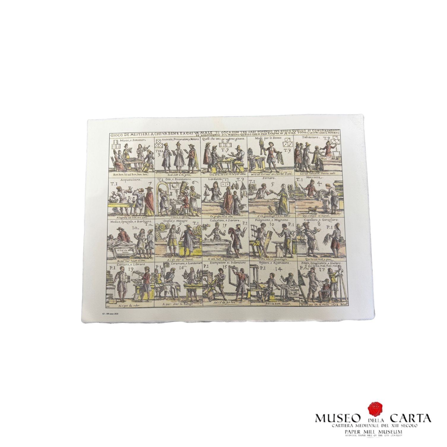 Litografia storica raffigurante il “Gioco dei mestieri – a chi va bene e a chi va male” - Image 2